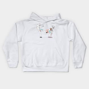 the funny butt punt Kids Hoodie